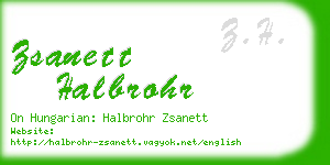 zsanett halbrohr business card